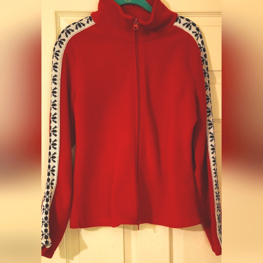 Double zip fleece jacket/top